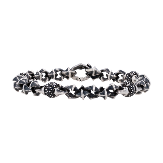 Sterling Silver Diamond Chain Bracelet