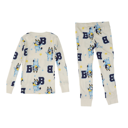 White Graphic Pajama Set