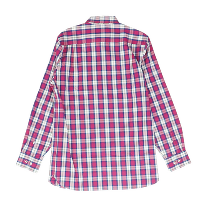 Pink Plaid Long Sleeve Button Down