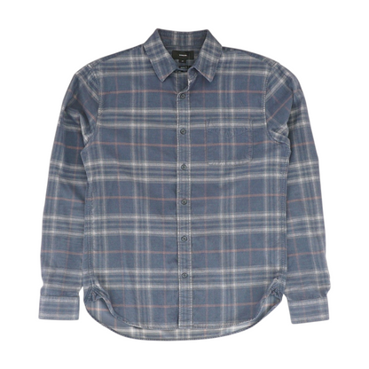 Blue Plaid Flannel Button Down