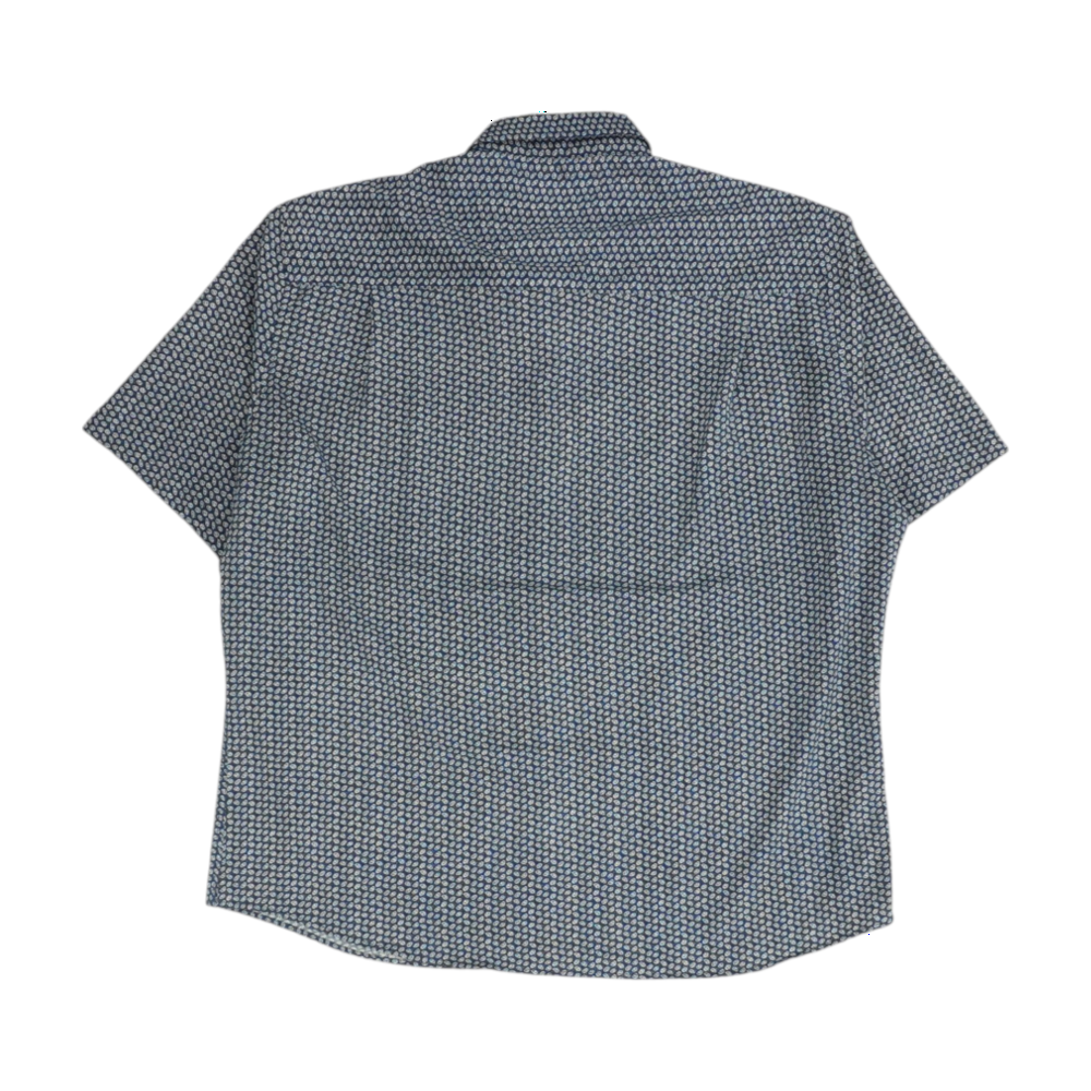 Blue Print Short Sleeve Button Down