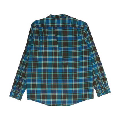 Blue Tall Plaid Long Sleeve Button Down