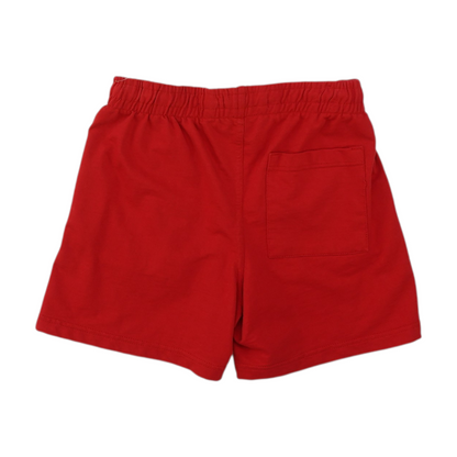 Red Solid Active Shorts