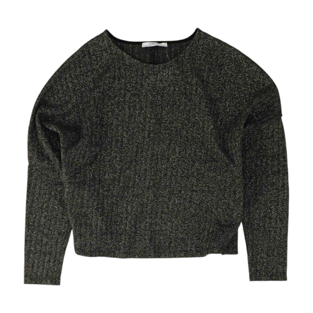 Zara Charcoal Abstract Blouse – Image 1