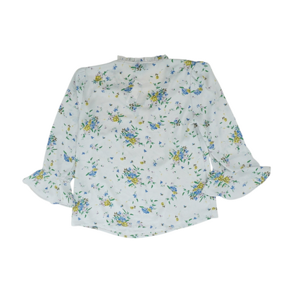 White Floral Blouse