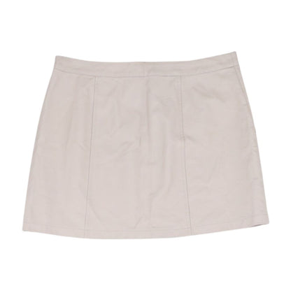 Pink Solid Mini Skirt