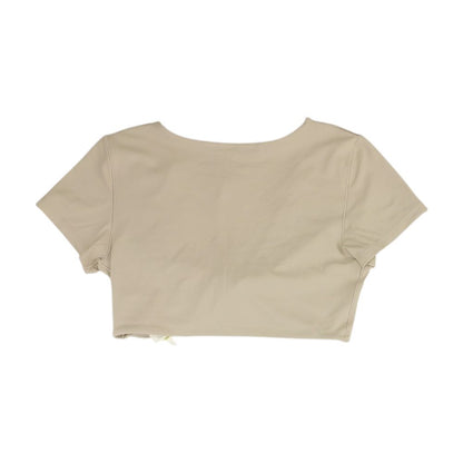 Gray Cropped Blouse