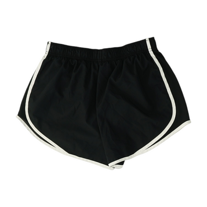 Black Solid Active Shorts