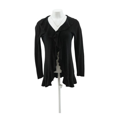 Black Solid Cardigan Sweater