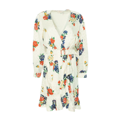 Ivory Floral Midi Dress