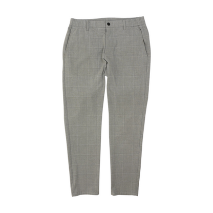 Gray Check Tapered Pants