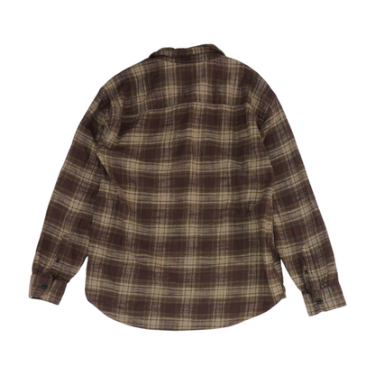 Brown Plaid Flannel Button Down