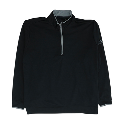 Black Solid 1/4 Zip Pullover