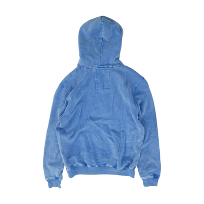 Blue Solid Hoodie Pullover