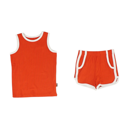 Red Sleeveless Set