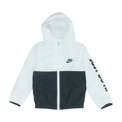 White Color Block Jacket