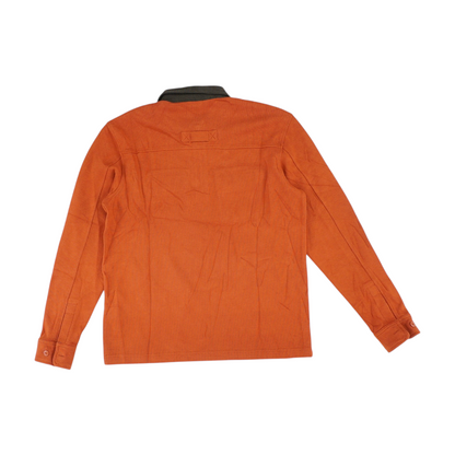 Orange Solid Long Sleeve Polo
