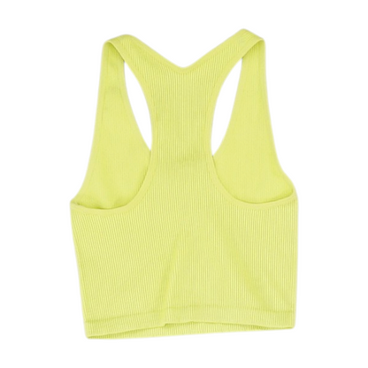 Neon Yellow Cropped Blouse
