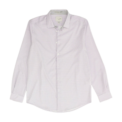 White Check Long Sleeve Button Down