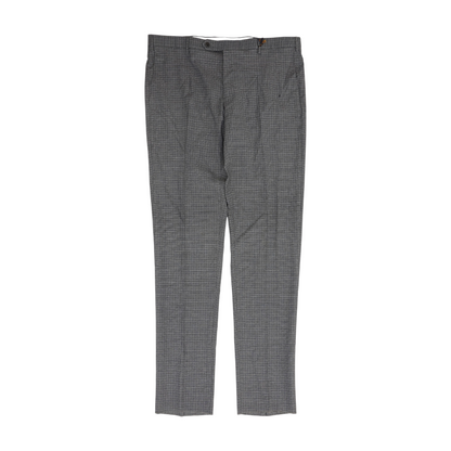Blue Plaid Regular Pants