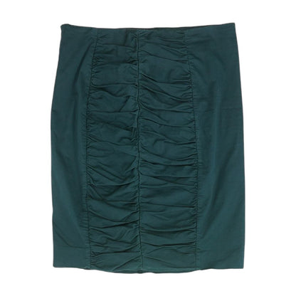 Turquoise Solid Midi Skirt