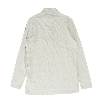 Gray Solid 1/4 Zip Pullover