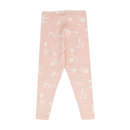 Peach Abstract Fashion Leggings