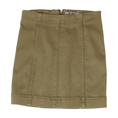 Olive Solid Mini Skirt