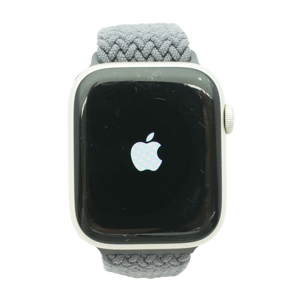 45mm Series 7 Silver Smartwatch Gray Band S/M