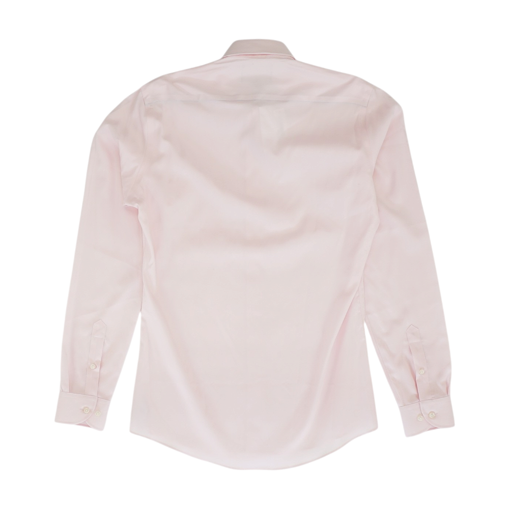 Pink Solid Long Sleeve Button Down