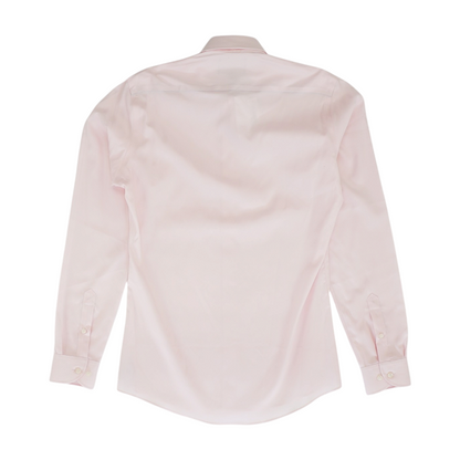 Pink Solid Long Sleeve Button Down