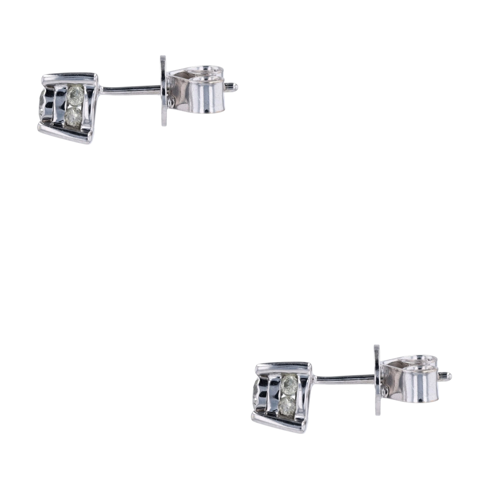 1/2 ctw 14K White Gold Diamond Stud Earrings