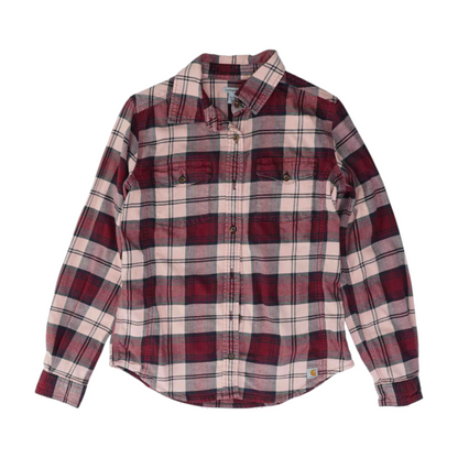 Pink Plaid Flannel Button Down