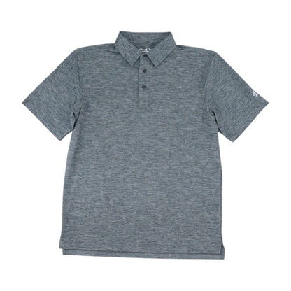 Gray Solid Short Sleeve Polo