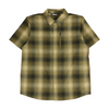 Olive Plaid Short Sleeve Button Down