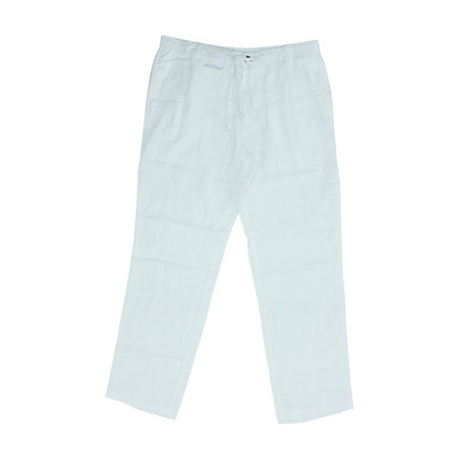 White Straight Pants