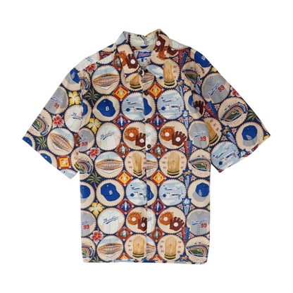 Multi Los Angeles Dodgers Short Sleeve Button Down