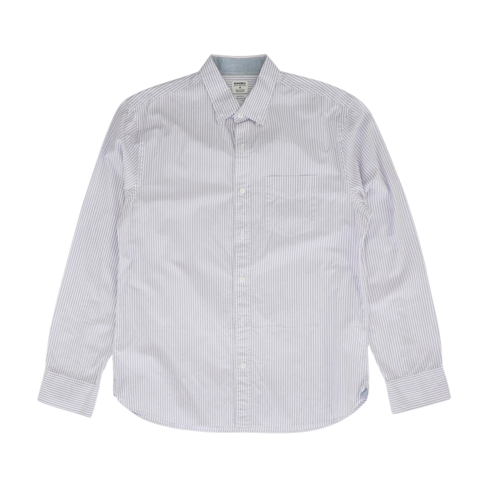 Purple Striped Long Sleeve Button Down