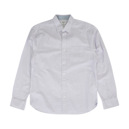 Purple Striped Long Sleeve Button Down