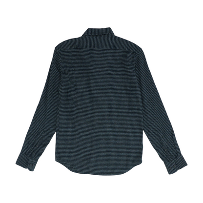 Gray Houndstooth Flannel Button Down