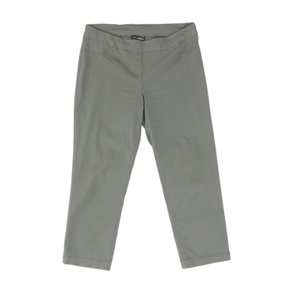 Gray Solid Chino Capris