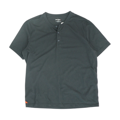 Black Solid Henley T-Shirt
