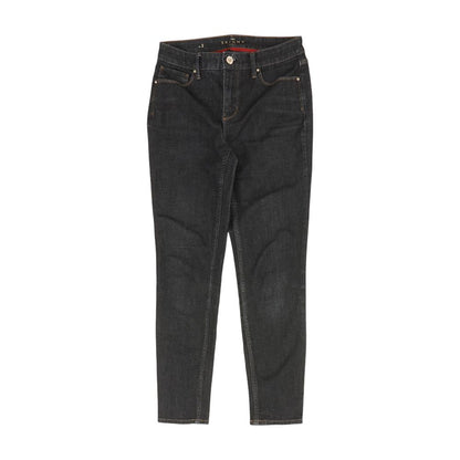 Black Solid Skinny Leg Jeans