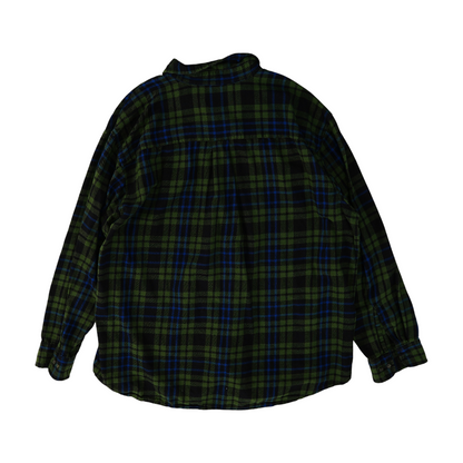 Green Plaid Flannel Button Down