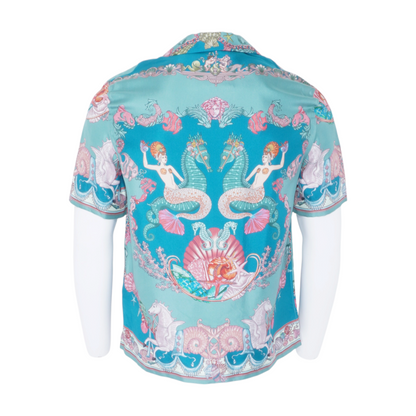 Coral Theater Silk Twill Camp Shirt