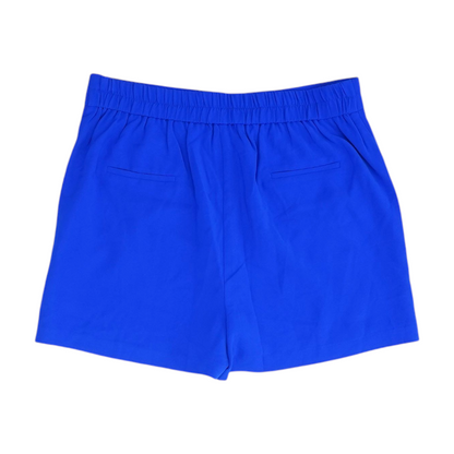 Blue Solid Chino Shorts
