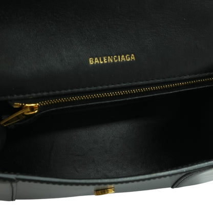Hourglass Top Handle Bag in Black