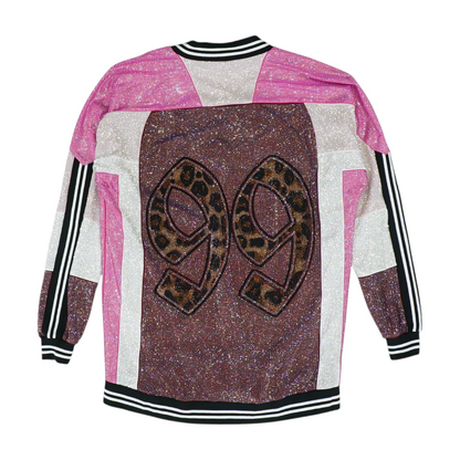 Pink Color Block Blouse