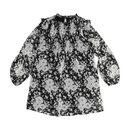 Black Floral Blouse