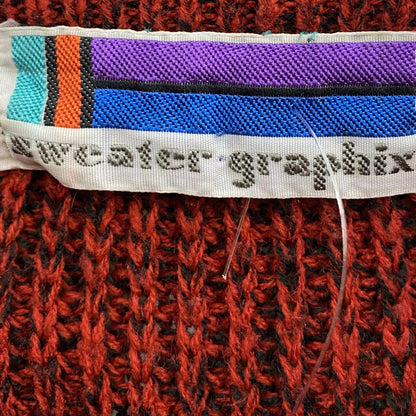 Vintage Red Striped Pullover Sweater